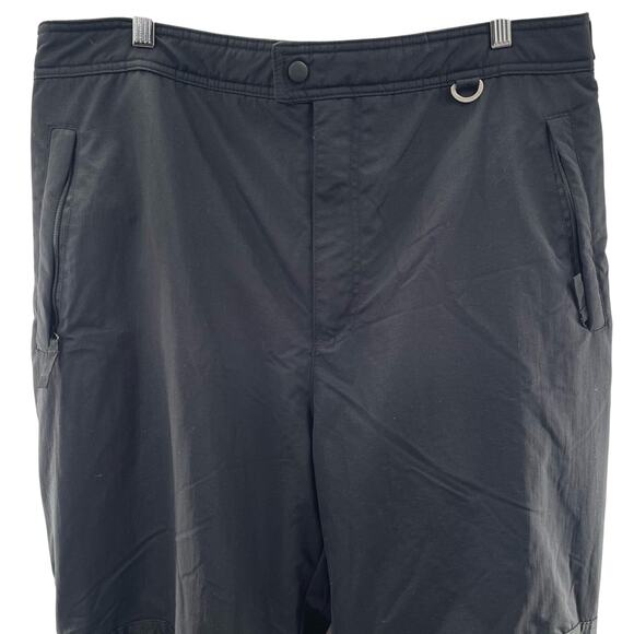 Slalom Men’s Nylon Performance Water Resistant Winter Ski Snow Pants Black XL - Picture 2 of 10